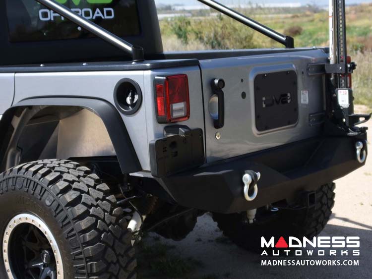 Jeep Wrangler JK Rear Stubby Bumper Black MADNESS Autoworks Auto